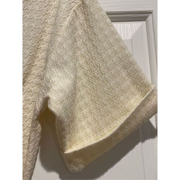 NWOT Bershka Belted Cream Houndstooth Short Sleeve Shirt Mini Dress Size Small - Picture 15 of 15